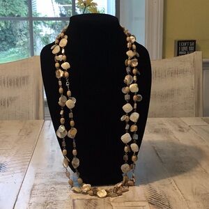 Mother of pearl necklaces, two